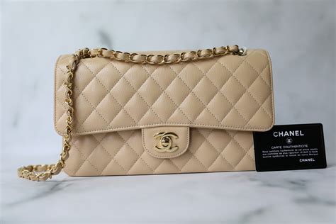 chanel classic medium beige